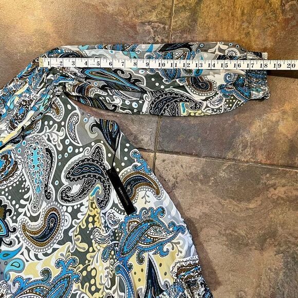 NWT BCBG Maxazria 70s Paisley Blouse Size Small - Picture 6 of 12